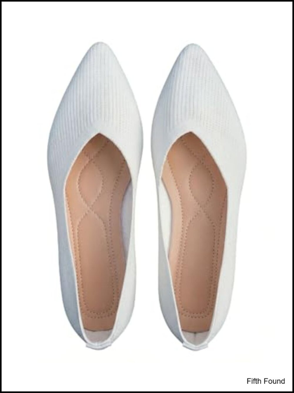 Women's Pointed Toe Knit Ballet Flats Dressy Comfortable Slip-On Shoes